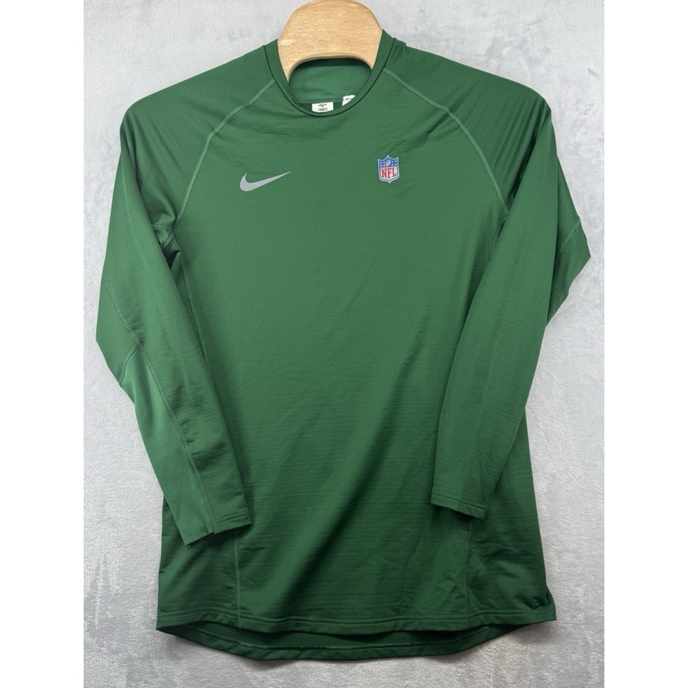 Nike New York Jets Football Team Issued Green Long Sleeve Shirt Men's XLT Tall